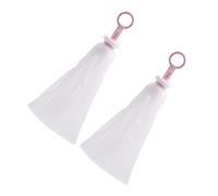 DECHOUS 2 pièces Filet Moussant pour Savon Nettoyant Visage et Corps et Pratique avec Anneau Suspendu pour Mousse Douce et Parfumée Accessoires Salle de Bain