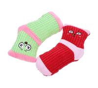 DECHOUS 2 pièces Lot Jouets Chaussettes Peluche pour Chiens Jouets À Mâcher Résistants avec Sifflet Interactifs pour Chiots pour Entraînement et Stimulation