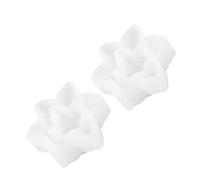 DECHOUS 2 Pièces Moule en Silicone Fleur DIY pour Décoration de Bureau | Moule Inversé, Époxy Cristal Créatif, Léger et Facile à Ranger, Blanc, Toucher Confortable