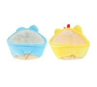 DECHOUS 2 Pièces Nid Chaud pour Hamster en Peluche, Léger, Coupe-Vent, | , pour Cage de Petit Animal, Protège du Froid, Facile à Transporter,