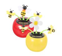 DECHOUS 2 Pièces Ornement de Solaire Swing Décoration Intérieure Figurines Rouge pour Bureau Auto