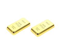 DECHOUS 2 Pièces ouvre-barre d'or tableau blanc pour frigo décor d'or or stickers ouvre-bouteille de soda en or ouvre-bouteille créatif magnétique lingots Accessoires outil Métal