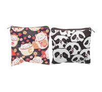 DECHOUS 2 Pièces Paquet Menstruel Imperméable pour Adolescentes Design Cartoon Mignon, Pochette Portable et Légère pour Serviettes Hygiéniques et Cosmétiques, pour Paquet à Dos et
