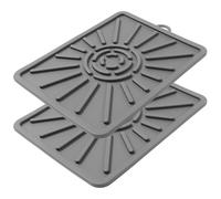 DECHOUS 2 pièces Tapis Silicone pour Cuisson et Pâtisserie Réutilisable Tapis Drainant Antiadhésif pour Grill Compatible Plaques Pâtisserie Four Facile à Nettoyer Gris