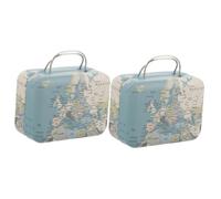 DECHOUS 2 Pièces Valise Étui De Maquillage Trousse De Toilette Femme Étui De Voyage pour Cils Cosmétique Mini Se Maquiller Fouetter Petit Bagage Organisateur De Maquillage Faux Cils Le Fer