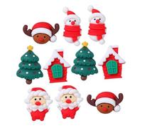 DECHOUS 20 Pièces Décors de Noël en Résine DIY Accessoires Petits pour Sapin de Noël Motifs Cartoon Assortiment 5 Modèles X 4 Pièces pour Bricolage et Décoration Festive