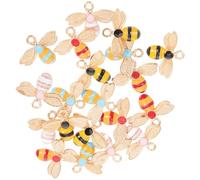 DECHOUS 20pcs Breloques Abeilles en Alliage Versatiles et Sûres Forme D'abeille, Fabrication de Bijoux, Porte-clés et Chaînes de Pull