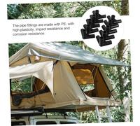 DECHOUS 24 pièces Connecteurs de Tente Voies PE Robustes et Légers de Rechange pour Cadre de Tonnelle Conviennent pour Tentes Pop-up et Structures Extérieures Lot de Noires