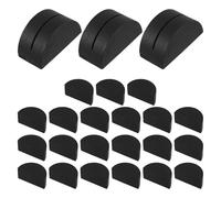 DECHOUS 24 Porte-Noms de Table en Demi-Cercle Bois Naturel Socle Noir Support Cartes et Numéros de Table Lot 24 Pièces pour Mariage, Banquet et Noël