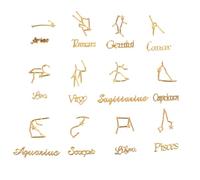 DECHOUS 24pièces Pendentifs Douze Constellations Époxy Cristallines Décorations Époxy Ornements de Bricolage