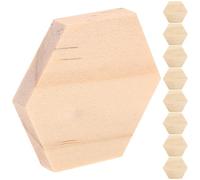 DECHOUS 25 Pièces Tranches Hexagonales en Bois Brut 38 Mm pour Loisirs Créatifs, Décorations Murales, Scrapbooking et Pyrogravure, Objets en Bois Vierges pour Peinture et Artisanat