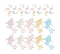 DECHOUS 250pièces Breloques pour Ongles Dauphins Résine Décorations Ongles sur Thème Marin Accessoires de Manucure Mini Figurines Animaux Marins