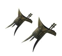 DECHOUS 2pcs Coupes en Bronze à Trois Pieds Gravures Traditionnelles Chinoises, Alliage de Zinc, Style Ancien Élégant, pour Festival de Communication Interculturelle