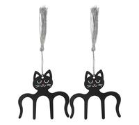 DECHOUS 2pcs Pince Porte-partitions en Acier Noir Forme Chat Cartoon Surface Lisse pour Maintenir Pages Ouvertes Accessoire Pratique pour Groupe de Musique