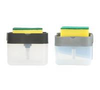 DECHOUS 2pièces Boîte Distributrice de Savon Liquide Automatique Grande Capacité Compacte Éponge pour Détergent Système de Dosage Pratique pour Cuisine et Nettoyage Couleur