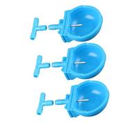 DECHOUS 3 pièces Abreuvoir Automatique pour Lapin Bol Eau Suspendu Résistant Fixation Sécurisée pour Cages Variées Distributeur Eau pour Rongeurs Facile à Nettoyer Bleu