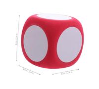 DECHOUS 3 pièces Dés Mousse Jumbo Effaçables à Sec Rouges Lot de Cubes Vierges pour Jeux Éducatifs Activités DIY et Apprentissage Interactif Classe Maison
