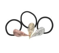DECHOUS 3 Pièces Élastiques à Cheveux Viking en Alliage avec Motif Crâne de Corbeau 3d, Style Rétro Nordique, Sécurisent la Coiffure, Confortables pour Fêtes et Activités Extérieures