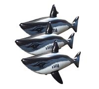 DECHOUS 3 pièces Jouets Gonflables Requin PVC pour Jeux Bain Garçon Fille Jouets Natation Sécurisés pour Plage et Piscine Eau Garçon Fille Facile à Gonfler et Ranger