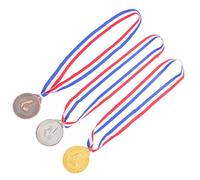 DECHOUS 3 Pièces Lot de Médailles de Récompense, Médaille de Première Place, Alliage de Zinc et Polyester, Détails en Relief, Emblème de Victoire, Prix Sportif pour Compétitions