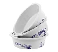 DECHOUS 3 pièces Lot de Pots Lotus pour Plantes Aquatiques Plastique Imprimé Jardinières Hydroponiques sans Perforation pour Intérieur et Extérieur Support Décoratif pour Fleurs Eau