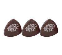 DECHOUS 3 Pièces Médiators en Cuir Marron pour Ukulélé Résistants et Pratiques avec Boîte en Papier, Améliore le Son et Ne Se Cassent Pas Facilement Style Aléatoire