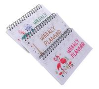 DECHOUS 3 Pièces Planificateur Hebdomadaire pour Étudiants Couverture en Pp et Papier, Carnet Multifonction pour Organiser Emplois du Temps et Prises de Notes