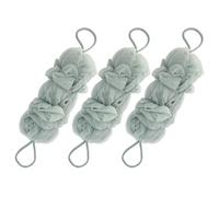 DECHOUS 3 pièces Sangle Exfoliante pour Éponge de Bain Longue Bleue Lave-dos Pratique et Douce pour Corps Nettoyage et Gommage Quotidien