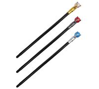 DECHOUS 3 pièces Sceptre Égyptien Plastique Canne de Marche Costume Accessoire Halloween Léger et Démontable Décoratif pour Fête Cosplay Roi