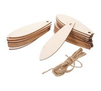 DECHOUS 30 Pièces Formes Planches de Surf en Bois Brut Rectangulaires, Décorations Suspendues DIY pour Fêtes D'été et Piscine, Bois Lisse sans Danger pour Garçon et Filles, Ornements