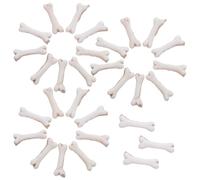 DECHOUS 30pièces Mini Os de Squelette Blancs Figurine Miniature de Crâne de Chien Décorations de Table pour Halloween et Loisirs Créatifs