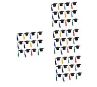DECHOUS 4 Ensembles Mini Chapeau De Docteur Fournitures De Fête De Célibataire Diplômé Casque Accessoires Photo Graduation Cap Atsem Bouteille De Graduation 12 Pièces * 4