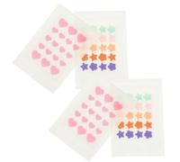 DECHOUS 4 feuilles Patchs Anti-acné Mini Invisibles Hydrocolloïdes Ultra-fins Fleurs Étoiles Cœurs Roses Soin Visage pour Boutons Rougeurs et Cicatrices
