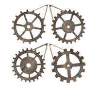 DECHOUS 4 pièces Décoration Murale Engrenage Bois Style Industriel Vintage Rétro pour Maison et Loft Design Steampunk Accessoires Décoration Intérieure