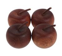 DECHOUS 4 Pièces Diffuseur de Parfum en Bois de Pomme, Ornement Aromathérapie, Couleur Café, Diffusion Passive, Portable, Désodorisant D’air, Fait Main, pour Chambre et Décoration