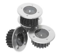 DECHOUS 4 pièces Lot de Lampes Souterraines Solaires Acier Inoxydable avec Interrupteur Luminaire Extérieur Étanche et Résistant Pression pour Jardin Pelouse et Allée