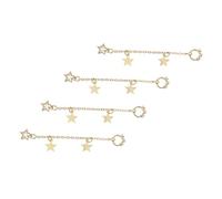 DECHOUS 4 pièces Nail Art Chain Pendants Set de Accessoires DIY pour Ongles avec Chaînes Alliage Décorations Originales Noeud pour Manucure Femme Ajustée et Confortable