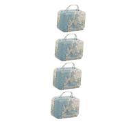 DECHOUS 4 Pièces Valise étui de Voyage pour Cils Petit Trousse de Toilette Femme cosmétique fouetter Caisse de Rangement Boã®Tes de Stockage Faux Cils récipient à Cils Sacs de fête Le Fer