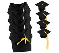 DECHOUS 4ensembles Lot de Couvre-Bouteilles Mini Chapeaux De Remise De Diplôme Bouchons Décoratifs pour Bouteille De Vin Accessoires De Fête