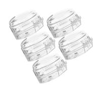 DECHOUS 5 Pièces enfants Urgence sûr sécurité enfant verrouillage du four douille anti couvercles de brûleur de poêle à gaz couvre-boutons de cuisinière partie de poêle à gaz blanche