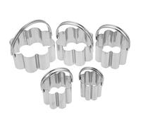 DECHOUS 5 pièces Inox Forme Fleur de Fleurier Moules Pâtisserie pour Biscuits Découpe Pâte Réutilisable pour Cuisine Maison et Professionnelle