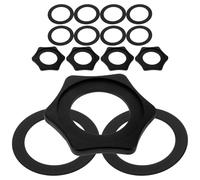 DECHOUS 5 Sets D'anneaux Anti-chute pour Microphone sans Fil en Silicone et Fer, Faciles à Utiliser et Très Pratiques, pour Chant en Famille ou Salles de Conférence