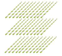 DECHOUS 50 Bâtonnets de Papier pour Barbe à Papa 10x300mm, Accessoires Jetables pour Machine à Barbe à Papa, Papier Rayé Vert Clair, Pack de 50 Pièces pour Fêtes et Foires