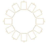 DECHOUS 50 Pendentifs à Cadre Ouvert en Alliage Kc Or, Format Petit Carré, pour Fabrication de Bijoux Diy, Accessoires pour Bracelets et Pendentifs Creux, Fournitures Artisanales Résine