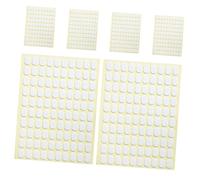 DECHOUS 6 Feuilles de Stickers Double Face Transparents pour Supports à Ongles Français Autocollants Ovales sans Traces Accessoires pour Nail Art et Extensions d'Ongles Outils de