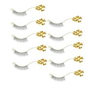 DECHOUS 6 paires Support Faux Cils Métallique Présentoir Magnétique pour Salon Outil Exposition et Essai de Cils Accessoire Esthétique et Pratique