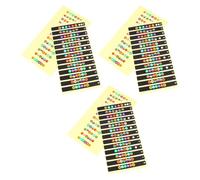 DECHOUS 6 pièces Autocollants de Touche Guitare Stickers Notes Musique Transparents et Noirs Autocollants Pratiques pour Apprentissage Guitare Électrique et Folk Accessoires Durables sans