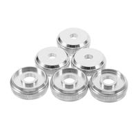 DECHOUS 6 Pièces Couvercles de Vis de Soupape pour Trompette en Métal Argenté, Remplacement Facile pour Boutons de Piston, pour Pratique Personnelle et Orchestres Scolaires