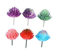 DECHOUS 6 Pièces Faux Cactus Petites Plantes Succulentes Plantes en Vrac Fausses Plantes Fausse Plante Miniature Plante Verte Mini-Plantes Succulente sans Pot Provisions Artificiel