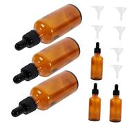 DECHOUS 6 pièces Flacons Huile Essentielle Verre avec Pipette et Entonnoir Bouteilles Vides Parfum Format Compact Voyage et Échantillons